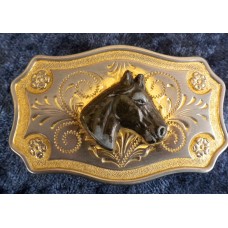 Vintage Small Horses Head Belt Buckle.